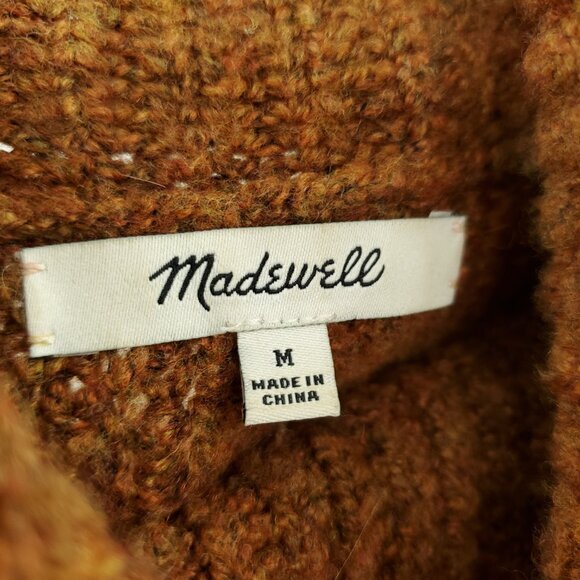 Madewell Mercer Turtleneck Sweater in Coziest Yarn M Heather Cider (Orange/Tan) - Picture 5 of 15